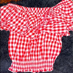 Off the shoulder picnic top.